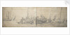 Two kaags ashore on the end of a hard by Willem van de Velde the Elder