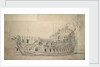 Portrait of the 'Lennox', 70 guns, built at Deptford in 1678 and rebuilt in 1701 by Willem van de Velde the Elder