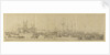The decorated pontoon before Whitehall by Willem van de Velde the Elder