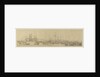 The decorated pontoon before Whitehall by Willem van de Velde the Elder