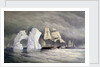 HMS 'Phoenix', 'Talbot' and 'Diligence' passing a remarkable iceberg by Edward Augustus Inglefield