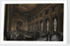Officers dining in the Painted Hall during WWII by Muirhead Bone