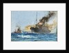 'Carmania' sinking 'Cap Trafalgar' off Trinidad, 14 September 1914 by Charles Dixon