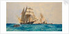 The Q-ship, HM schooner 'Prize, engaged with the German submarine 'U93', 30 April 1917 by Charles Dixon