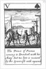1588 Armada Playing Cards, V of Spades. 'The Prince of Parma coming to Dunkerk with his Army but too late is received by the Spaniards with reproach' by unknown