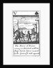1588 Armada Playing Cards, V of Spades. 'The Prince of Parma coming to Dunkerk with his Army but too late is received by the Spaniards with reproach' by unknown