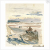 Figures on a beach, probably at Ambleteuse by William Lionel Wyllie