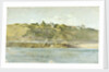 A village on the coast seen from the sea, Northern France by William Lionel Wyllie