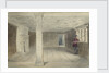 View of an unfurnished room with ornate ceiling by Edward William Cooke