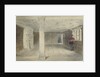 View of an unfurnished room with ornate ceiling by Edward William Cooke
