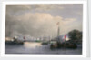 Her Majesty and Prince Albert, Proceeding in the State Barge to land at the Royal Dockyard, Devonport by Nicholas Condy