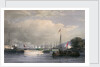 Her Majesty and Prince Albert, Proceeding in the State Barge to land at the Royal Dockyard, Devonport by Nicholas Condy