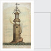 South Elevation of the Original Lighthouse, Built upon the Edystone Rock, according to the first Design of Mr Winstanley' by Jaaziell Johnston