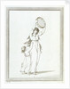 Lady Emma Hamilton and a child in a classical pose, holding a tambourine above her head by Frederick Rehberg