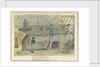 Midshipman Blockhead, Master B on the Middle Watch, cold blows the wind & the rain's coming on by George Cruikshank