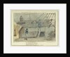 Midshipman Blockhead, Master B on the Middle Watch, cold blows the wind & the rain's coming on by George Cruikshank