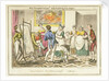 Midshipman Blockhead, Mr B Promoted to Lieut: & first putting on his uniform by George Cruikshank