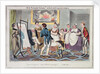 Midshipman Blockhead, Mr B Promoted to Lieut & first putting on his uniform by George Cruikshank