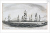 Destruction of American fleet by Sir G. Collier's squadron in Penobscot Bay, 14 August 1779 by Baily