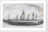 Destruction of American fleet by Sir G. Collier's squadron in Penobscot Bay, 14 August 1779 by Baily