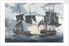 The 'Antilope Packet' beating off 'Le Atalante' a French privateer in the West Indies by William Elmes