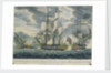 Captain Barton capturing a French frigate and sinking a brig in the West-Indies by William Elmes