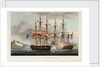 Capture of 'La Chiffonne', 19 August 1801 by Thomas Whitcombe
