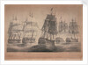Belleisle' fifteen minutes past noon, October 21 1805, 'Fougeux', 'Belleisle', 'Indomptable', 'Santa Ana' and 'Royal Sovereign by William John Huggins