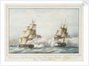 Combat soutenu le 23 Aout 1812 par la Fregate le President des Etats-Unis d' Amerique, et la Fregate Anglais le Belvedere by de Anger