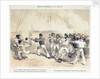 Dolby's sketches in the Baltic. Mr Lucas throwing the burning shell off the deck of the Hecla at Bomersund by E T Dolby