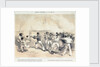 Dolby's sketches in the Baltic. Mr Lucas throwing the burning shell off the deck of the Hecla at Bomersund by E T Dolby