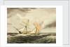 HMS 'Thisbe' on fire by lightning, 4 January 1786 by Nicholas Matthew Condy