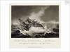 The image is captioned: H.M.S. Theseus Vice Admiral Dacres, in the Hurricane which happened in Septr 1804, in the West Indies. by Captain Edward Burt