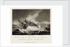 The image is captioned: H.M.S. Theseus Vice Admiral Dacres, in the Hurricane which happened in Septr 1804, in the West Indies. by Captain Edward Burt