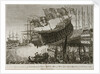 An exact Representation of Launching the Prince of Wales Man of War, before their Majesties, at Portsmouth' by Joshua Cristall