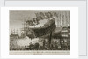 An exact Representation of Launching the Prince of Wales Man of War, before their Majesties, at Portsmouth' by Joshua Cristall