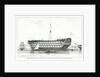 The Dreadnought, 104 guns, until recently lying off Greenwich by Edward William Cooke