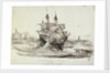 HMS 'Pembroke' in a squall, 12 April 1839 by W.H. Wardrop