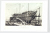 The 'Nelson' on the stocks, building at Woolwich in 1814 by L. Francia