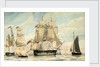 HMS 'Ganges' leaving Spithead on the 8 August 1826 by unknown