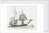 The 'Wolf' (1826) [or (1814)] brig of war (late of the Royal Navy) making Signal and laying to, for a pilot off Dover by Edward William Cooke