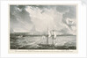 HM Brig 'Frolic' entering the harbour of Rio Janerio, during a Pampeiros. Sugar Loaf Mountain. Cochorvada Mountain by G.E. Madeley