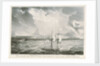 HM Brig 'Frolic' entering the harbour of Rio Janerio, during a Pampeiros. Sugar Loaf Mountain. Cochorvada Mountain by G.E. Madeley