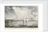 HM Brig 'Frolic' entering the harbour of Rio Janerio, during a Pampeiros. Sugar Loaf Mountain. Cochorvada Mountain by G.E. Madeley