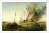 The 'Bombay' on fire 1861 by Richard Brydges Beechey