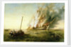 The 'Bombay' on fire 1861 by Richard Brydges Beechey