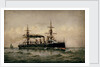 HMS 'Powerful' by H.J. Morgan