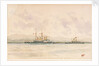 HMS 'Camperdown' ramming HMS 'Victoria' off Tripoli, Thursday, 22 June 1893 by Reginald Graham Gregory