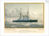 HMS 'London' Named and Launched at Portsmouth, September 21st 1899, by Lady George Hamilton. Rear Admiral Pelham Aldrich, Admiral Superintendent. J.A. Yates, Esq, Chief Constructor by H. Coish