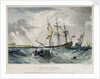An East Indiaman lying too, for part of her crew by Samuel Owen